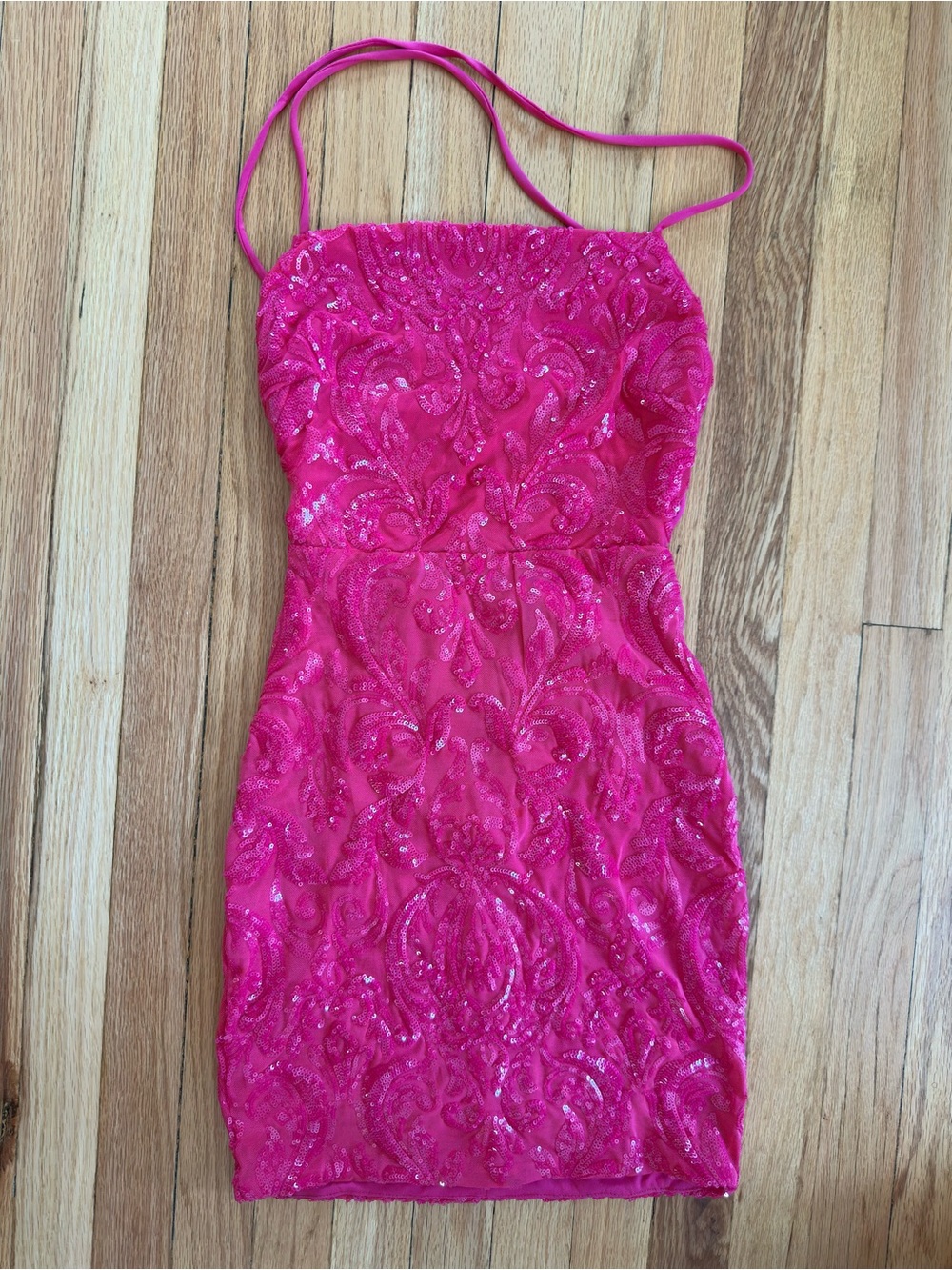Windsor Hot Pink Sequined Mini Dress
